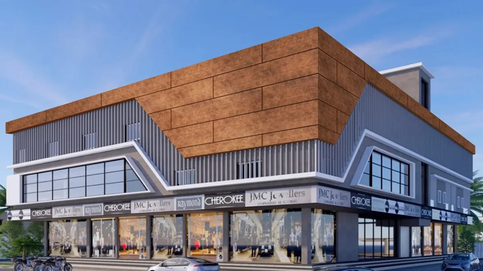 Commercial Building Elevation by Vee Kay